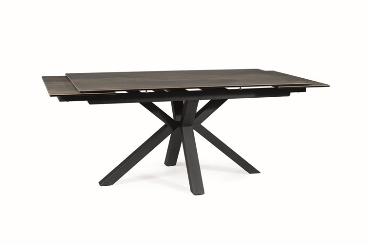 Stół Rozkładany COLUMBUS CERAMIC (160-240)x90 Czarny/Brązowy