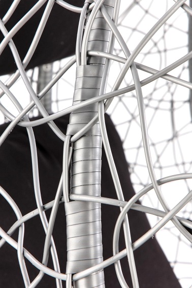 Fotel Ogrodowy EGGY Popielaty/Czarny