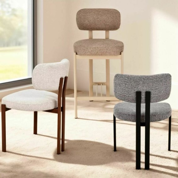 Krzesło MISAKI D Jasny Beż/Orzech