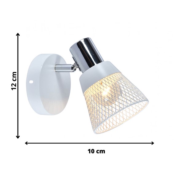 Kinkiet FLAVIO Biały/Chrom