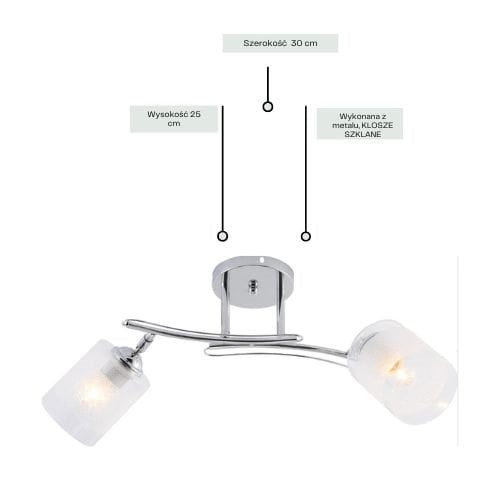 Żyrandol MAGGIE 2 Chromowany