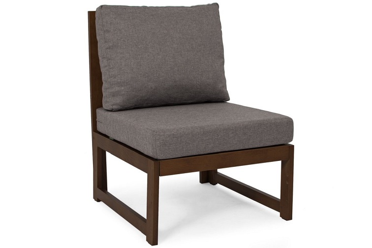 Sofa Ogrodowa MALTA 3-Osobowa Ciemny Brązowy/Grafit