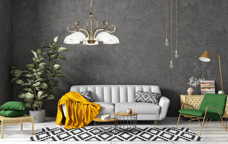 Lampa Wisząca WIVARA 5 Złoty