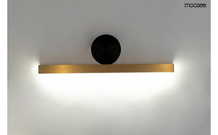 Lampa Ścienna WAND 45 Złoty/Czarny