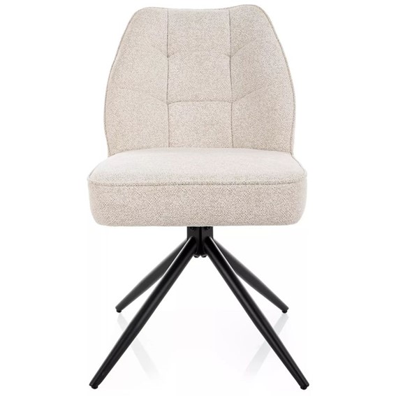 Krzesło JOHN Raven Jasny Beż/Czarny Mat