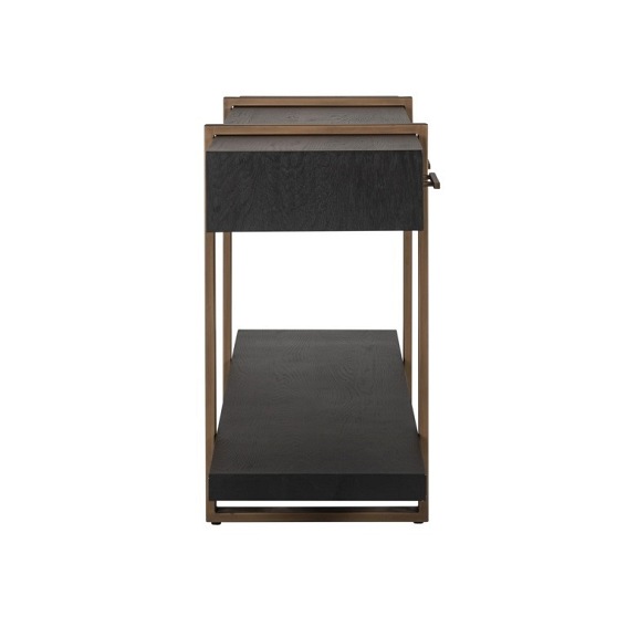 Kredens CAMBON Czarny/Naturalny