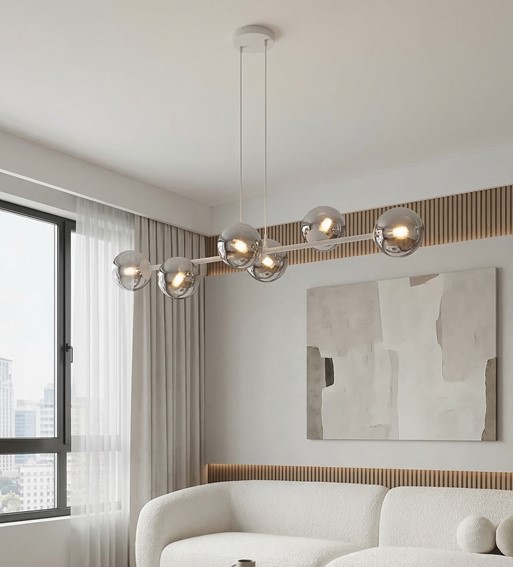 Lampa Wisząca MAGNUS 6 Szary/Grafitowy