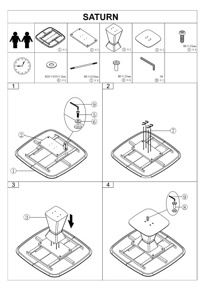 Stół SATURN II CERAMIC (210-160)x90 Biały Efekt Marmuru