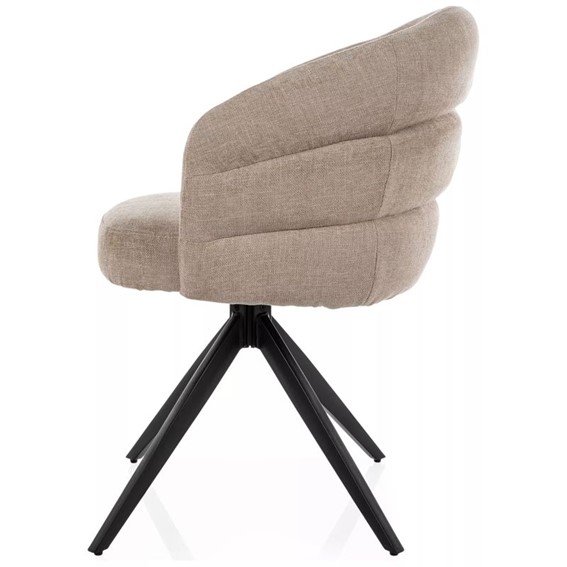 Krzesło ORES Beż/Czarny Mat