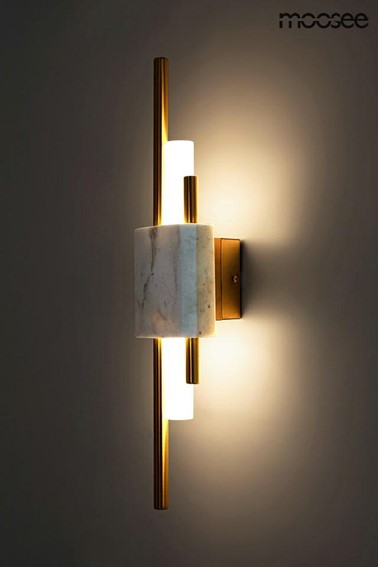 Lampa Ścienna EVANS Biały/Złoty