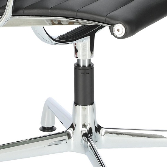 Fotel Konferencyjny CH1081T 57x58x75 Czarna Skóra/Chrom