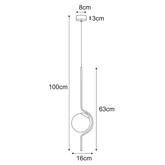 Lampa Wisząca NEVA K-5330 Grafitowy/Czarny