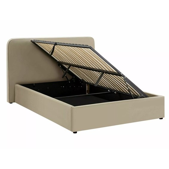 Łóżko LUMIA Velvet 140x200cm Ciemny Beżowy