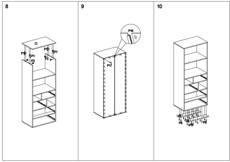 MEZO REG1 regał wielobarwny