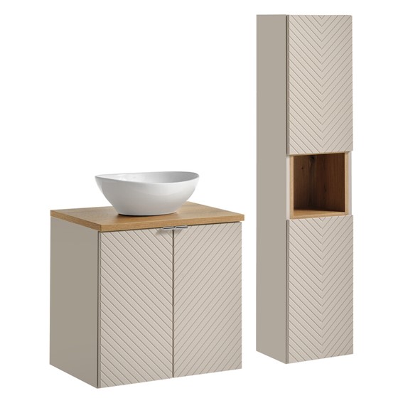 Zestaw Meblowy LOLA 60cm Dąb Coast Evoke/Kaszmirowy Mat