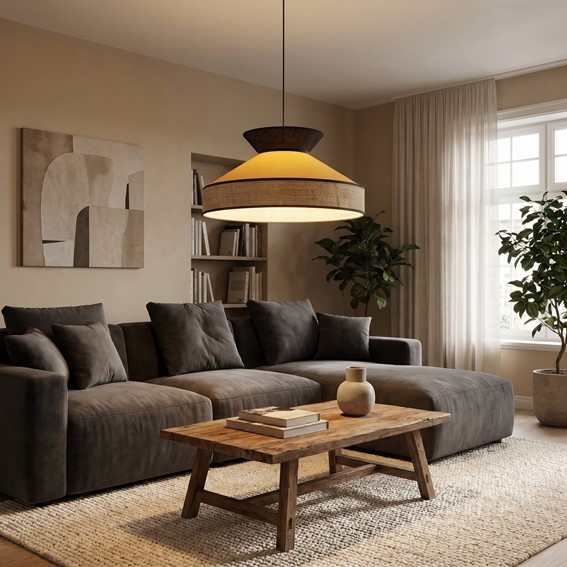 Lampa Wisząca SIESTA 1 Pomarańczowy