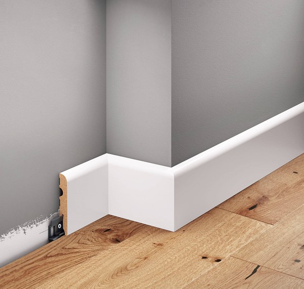 Listwa Przypodłogowa MDF Laminowana LMDF-03 220 cm Biały Półmat