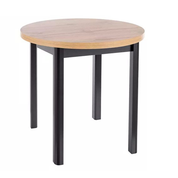 Stół ADAM fi80 Dąb Artisan/Czarny Mat