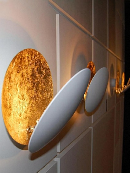 Lampa Ścienna ECLISE Złoty/Biały