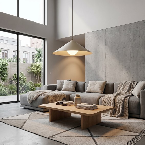 Lampa Wisząca MONO 1L Beżowy/Opal