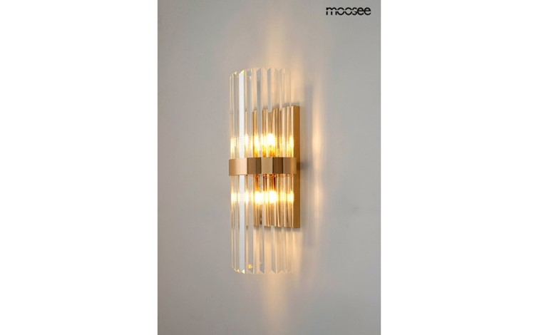 Lampa Ścienna MILAGRO Złoty/Transparentny