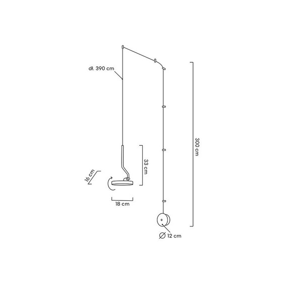 Lampa Ścienna FLAT Czarny