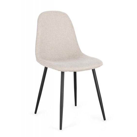 Krzesło IRELIA Czarny/Beżowy