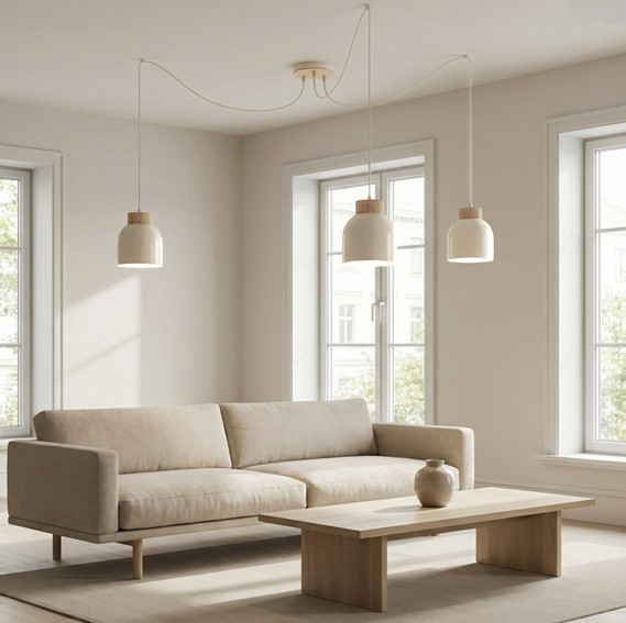 Lampa Wisząca KRU 3 Biały