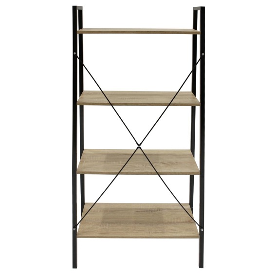 Regał CILYAN L Dąb/Czarny