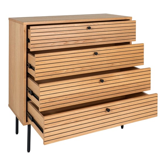 Komoda KYOTO 80cm z Szufladami Dąb Naturalny