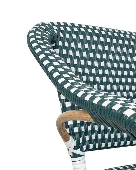 Krzesło CAFE MIRAMAR Turkus/Morski Rattan