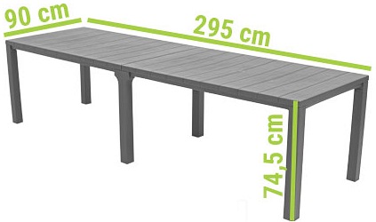 Zestaw Ogrodowy Julie 10-Osobowy Grafit