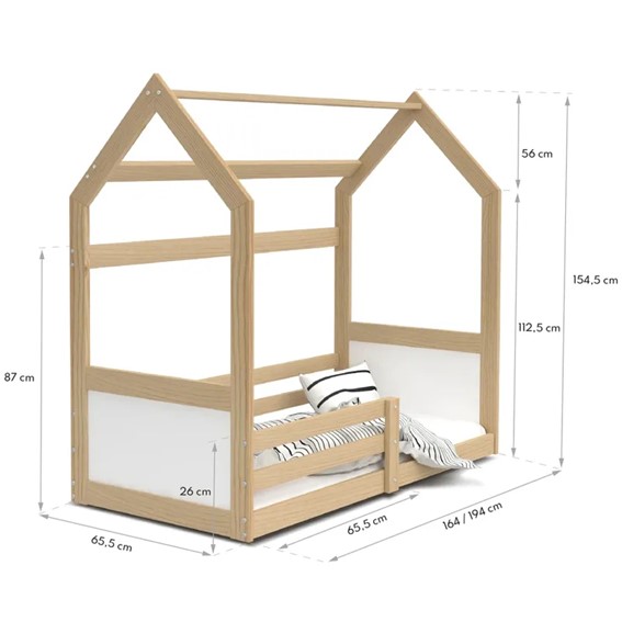 Łóżko Domek KAREN 80x160 Sosna