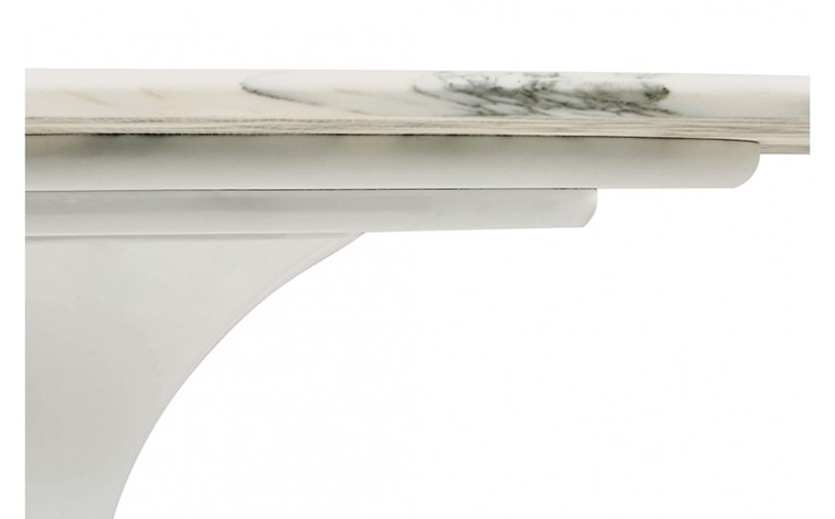 Stół TULIP ELLIPSE Biały/Marmur