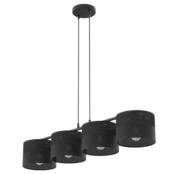 Lampa Wisząca KARBON 4 Czarny