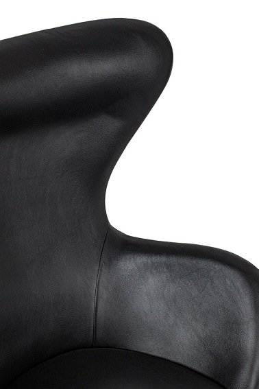 Fotel EGG Szeroki PU Czarny
