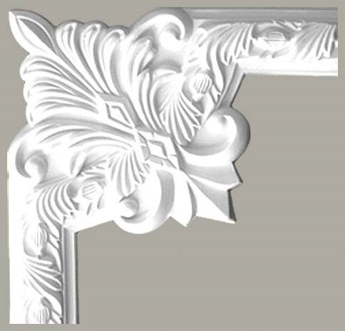 Narożnik Naścienny Zdobiony LNZ-05-2 25,5 cm Biały