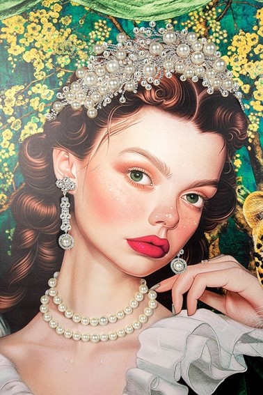 Obraz PEARLS LEOPARD 150x120cm