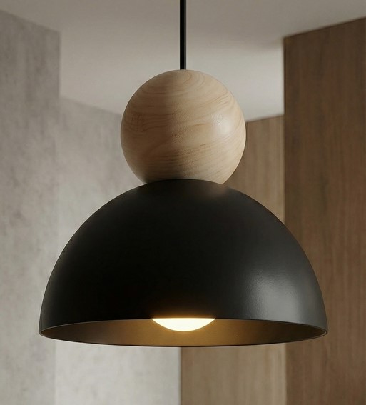 Lampa Wisząca KAKI 3PREM Czarny