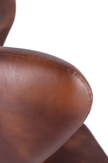 Fotel EGG Szeroki PU Brąz/Koniak