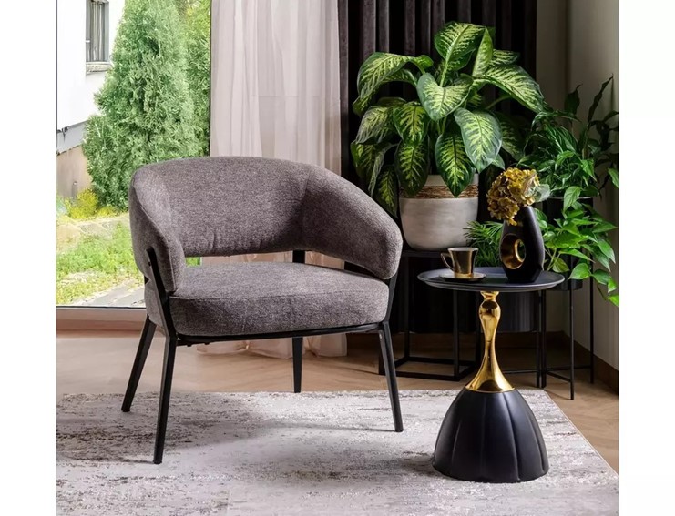 Ława PIANA fi38 Czarny/Złoty