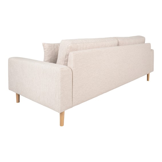 Sofa LIDO Trzyosobowa z Podłokietnikami Beżowy/Naturalny