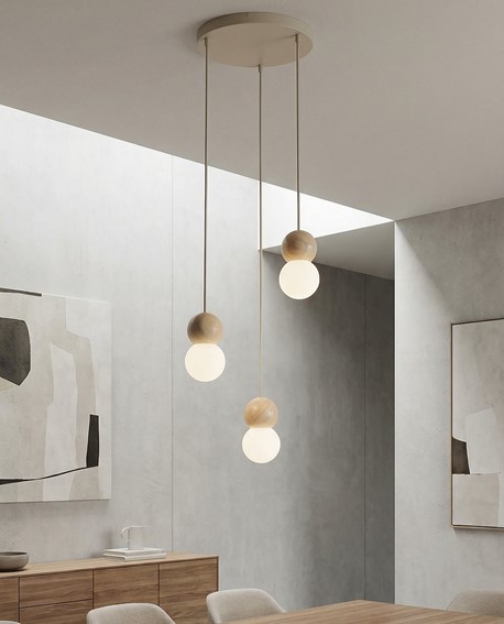 Lampa Wisząca LOOP 3 Beżowy