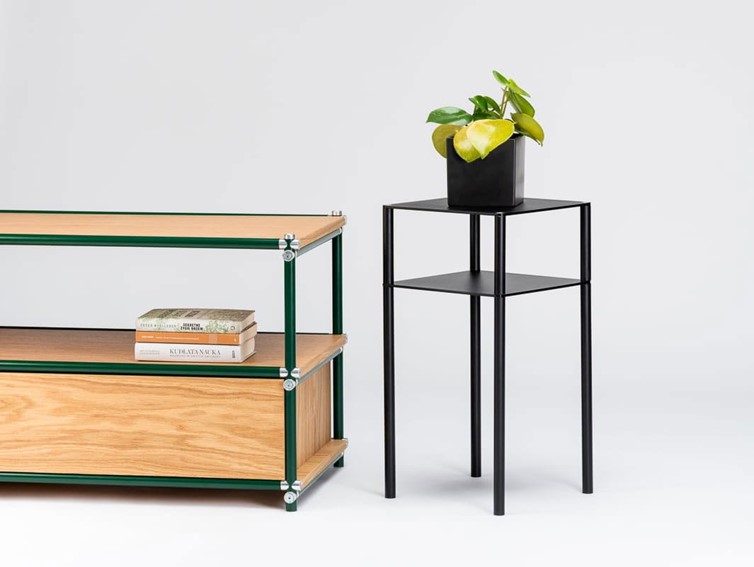 Stolik Boczny TENSIO 2 FLOOR FLEX Czarny