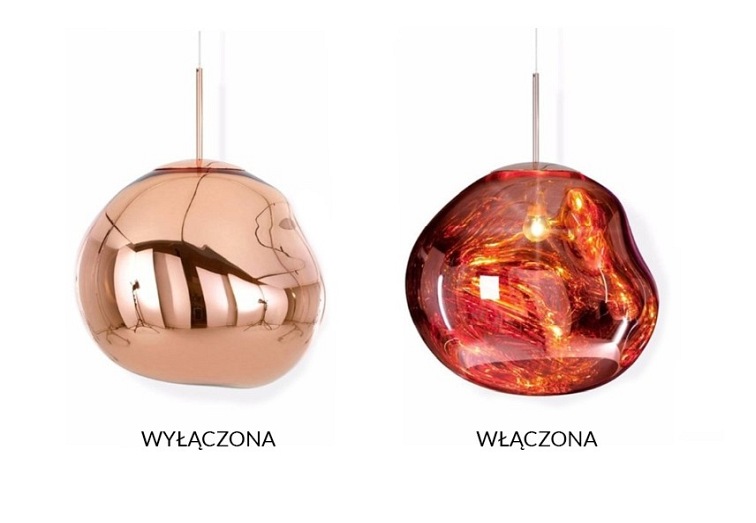 Lampa wisząca FUSION 40 miedziana - akryl