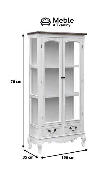 Witryna Rimini White 09 35x76x156 Biały