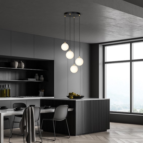 Lampa Wisząca ROYAL 4 Czarny