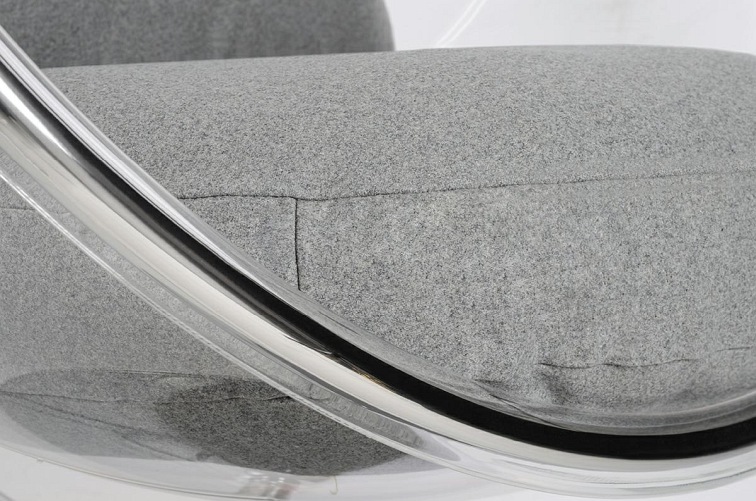 Fotel BUBBLE STAND 2 Chrom/Transparentny