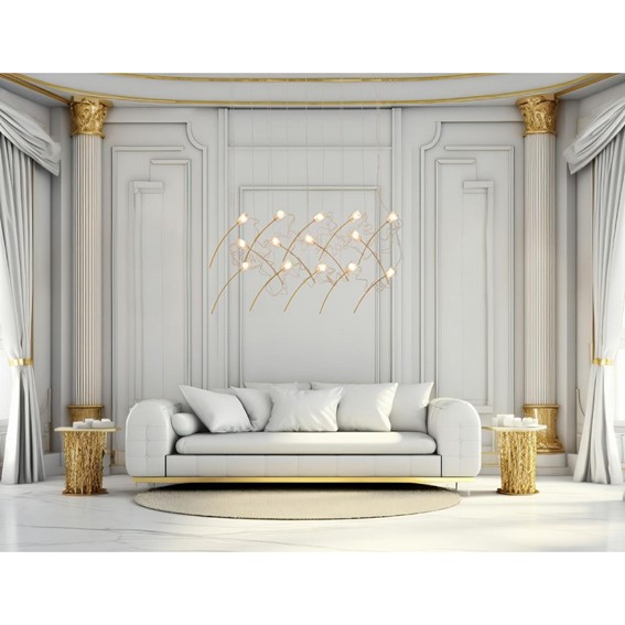 Lampa Wisząca TULIPPE 14 LINE Złoty