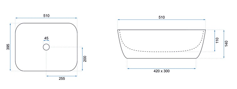 Umywalka Nablatowa FREJA Beżowy